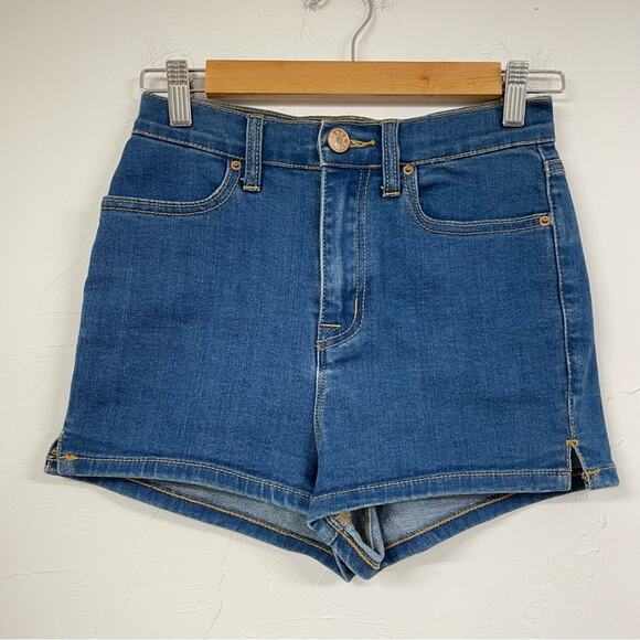BDG Urban Outfitters Pinup Super High Rise Denim Jean Shorts Womens 26 Blue - Picture 1 of 9